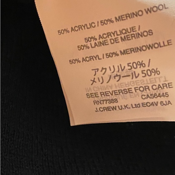 J. Crew women’s sz L sequins edges 50% merino wool tank top zip back lightweight - Picture 8 of 8